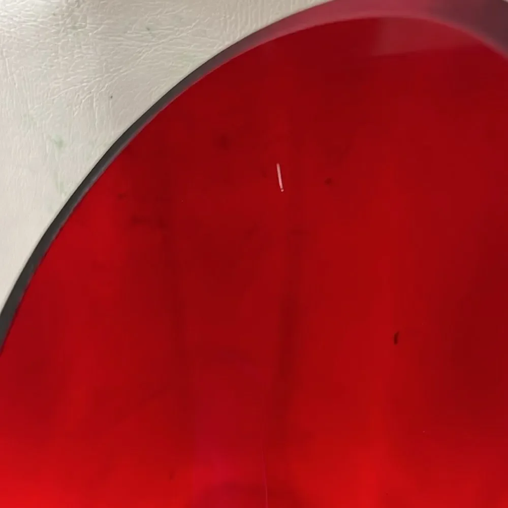 Ruby Red Glass Heart Vase Center Piece Wedding Valentine Day Love 8 3/4 In Tall